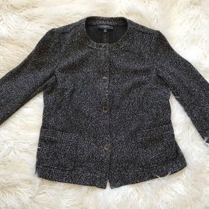 4/$25 TALBOTS BLACK WHITE MARLED COAT‎
